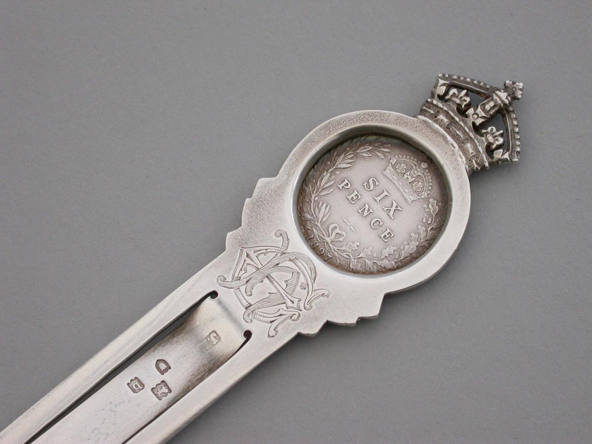 Queen Victoria Diamond Jubilee Commemorative Silver Bookmark