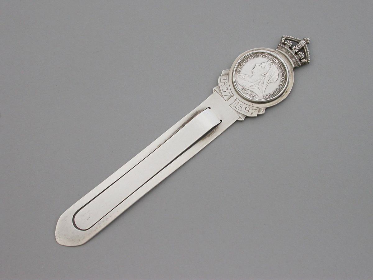 Queen Victoria Diamond Jubilee Commemorative Silver Bookmark