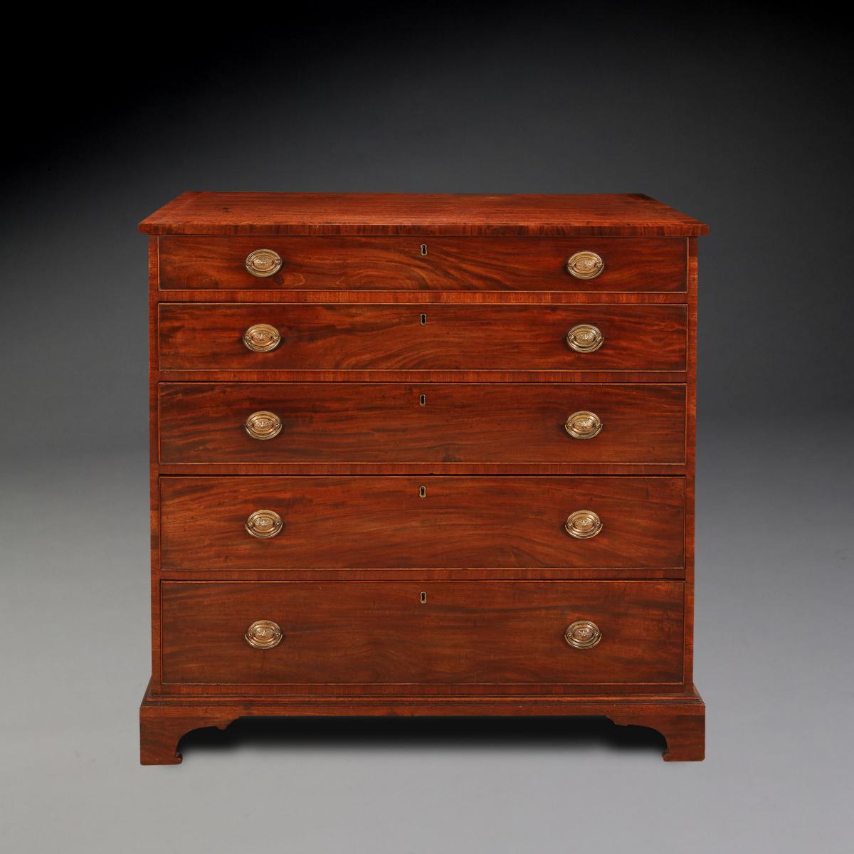 A George III mahogany chest of drawers