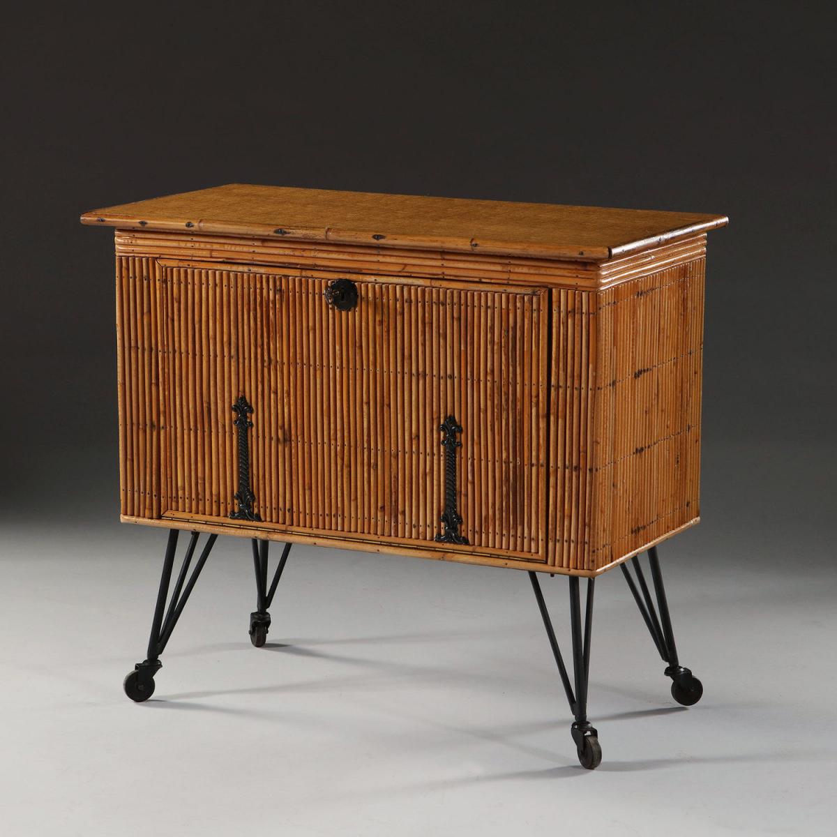 A FLAME MAHOGANY SECRETAIRE A ABATTANT