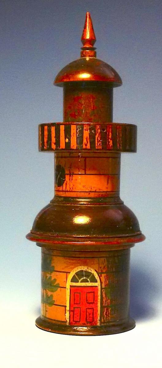 Tunbridge Ware Lighthouse Inkwell