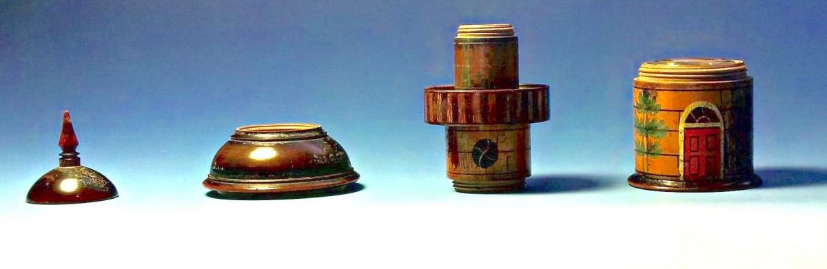 Tunbridge Ware Lighthouse Inkwell