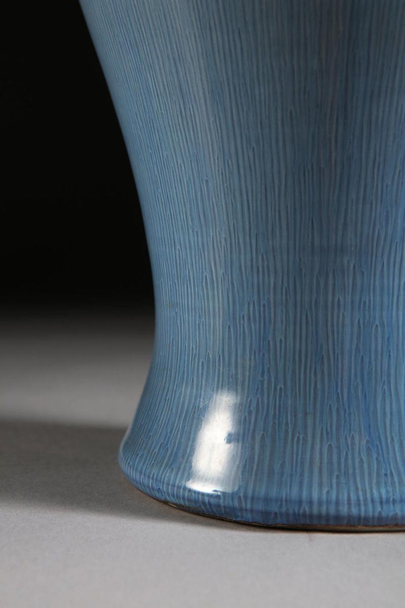 A Blue Glaze Mei Ping Vase as a Lamp