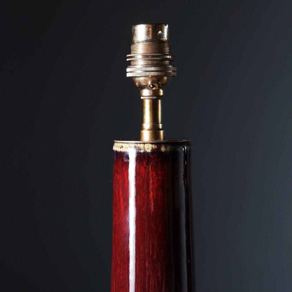 A Matched Pair of Large Flambe Vases