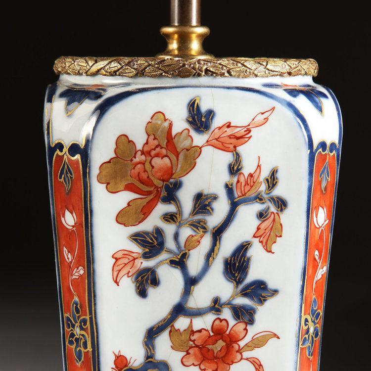 A Pair of Imari Lamps with Gilt Bronze Mounts