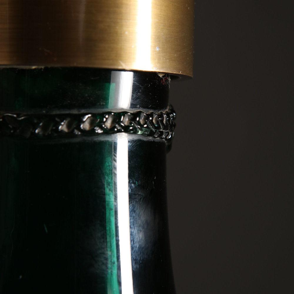 A Very Large 19th Century Green Glass Vessel as a Lamp