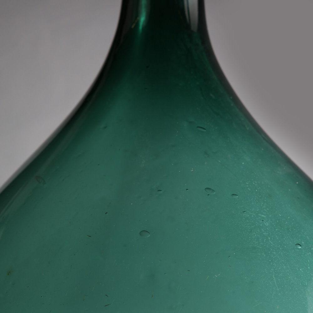 A Very Large 19th Century Green Glass Vessel as a Lamp