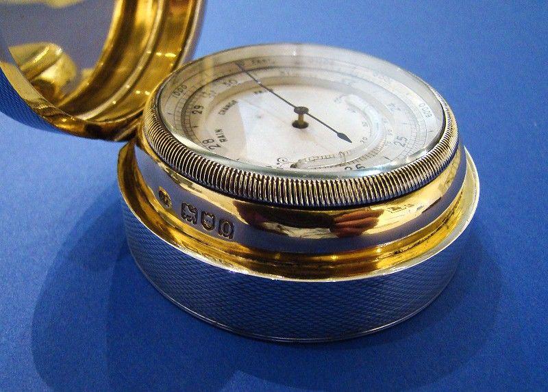Edwardian Silver Barometer, Thermometer & Altimeter