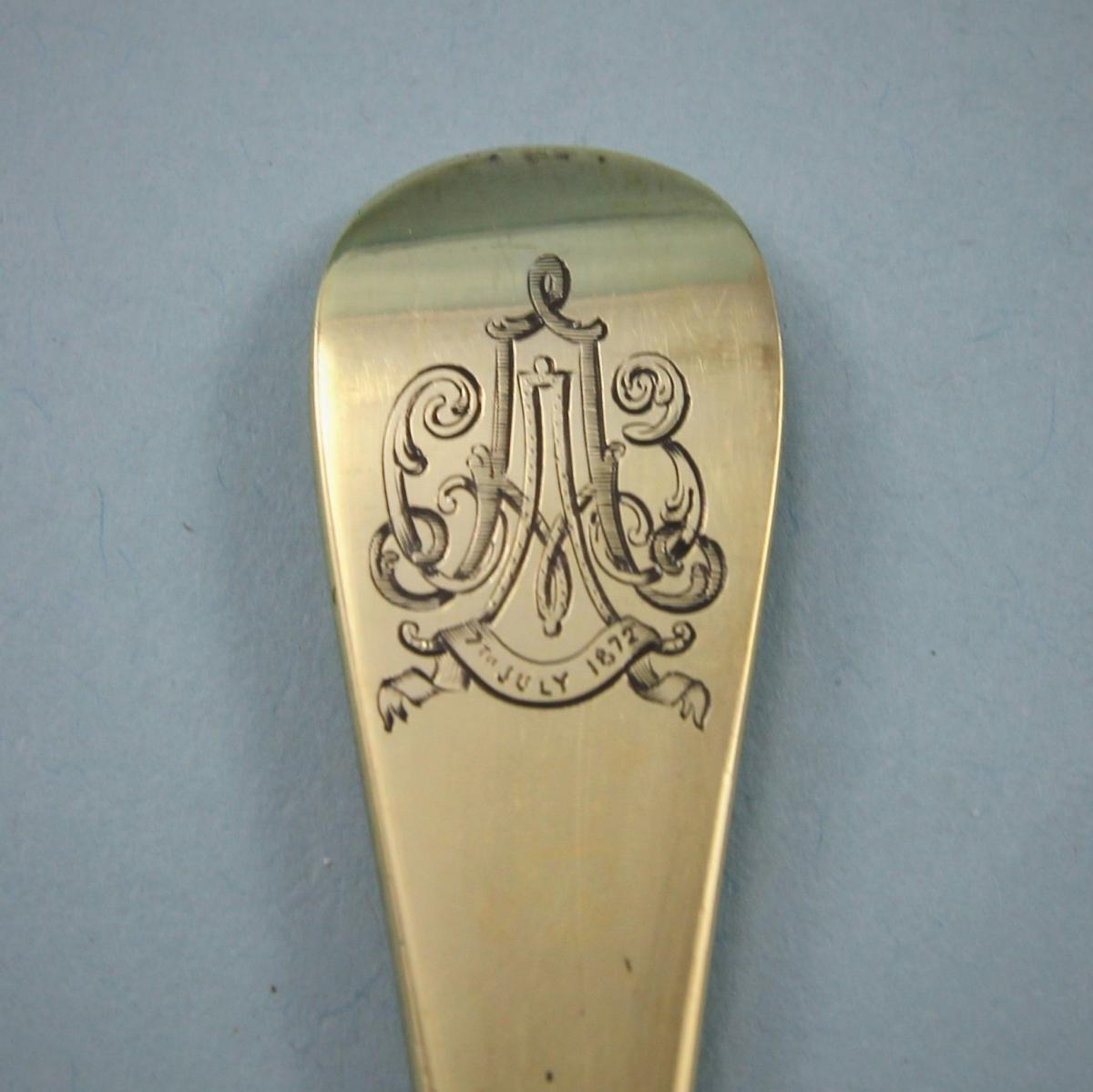 VICTORIAN Silver Gilt Child's Set by Francis Higgins. London 1868