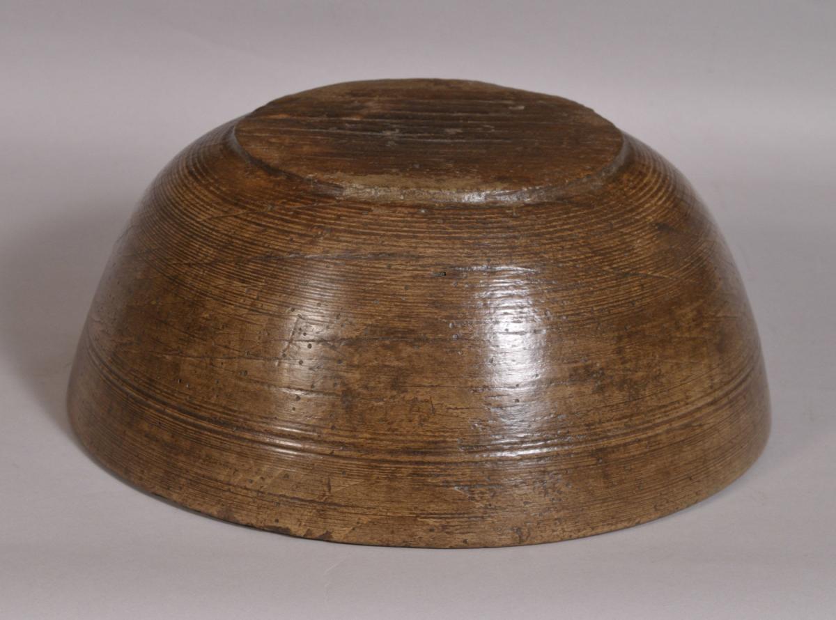 S/3577 Antique Treen 19th Century Sycamore Bowl