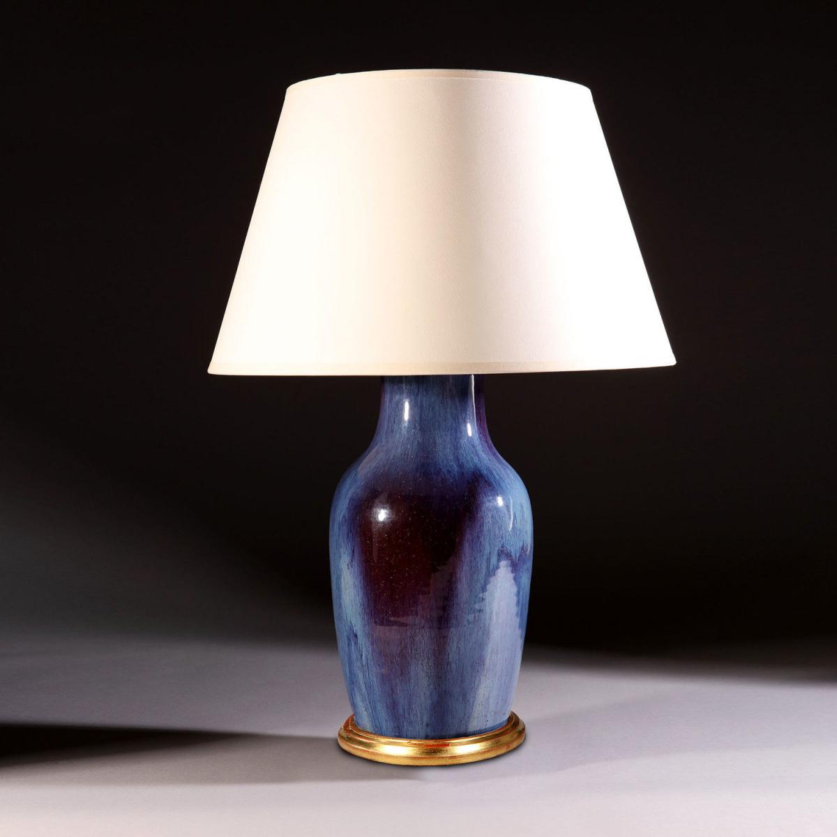 A Fine Flambe Vase as a Lamp