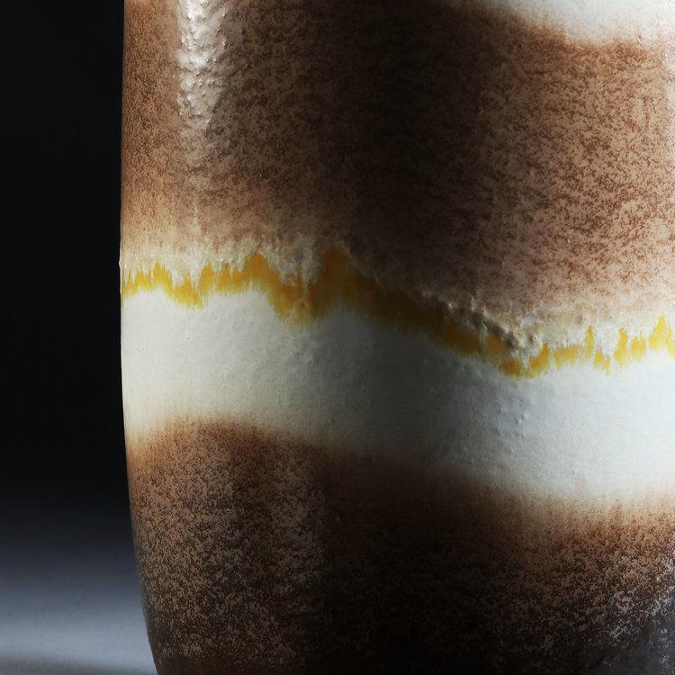 A 1970s ART POTTERY SLIP GLAZE VASE
