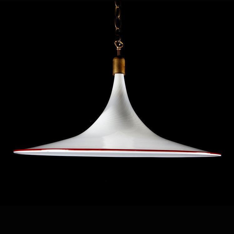 A White Murano Glass Hanging Light