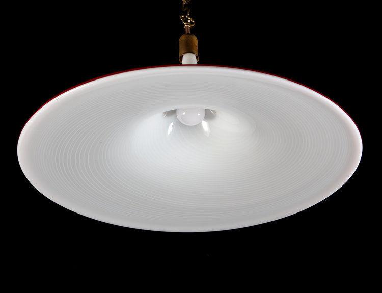 A White Murano Glass Hanging Light