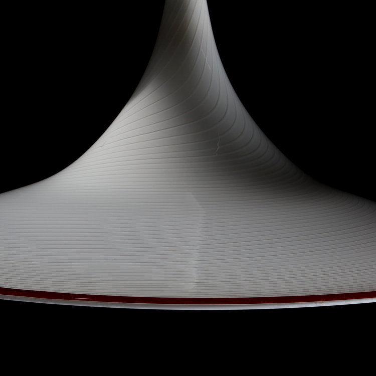 A White Murano Glass Hanging Light
