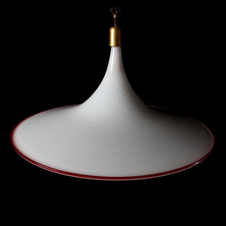 A White Murano Glass Hanging Light