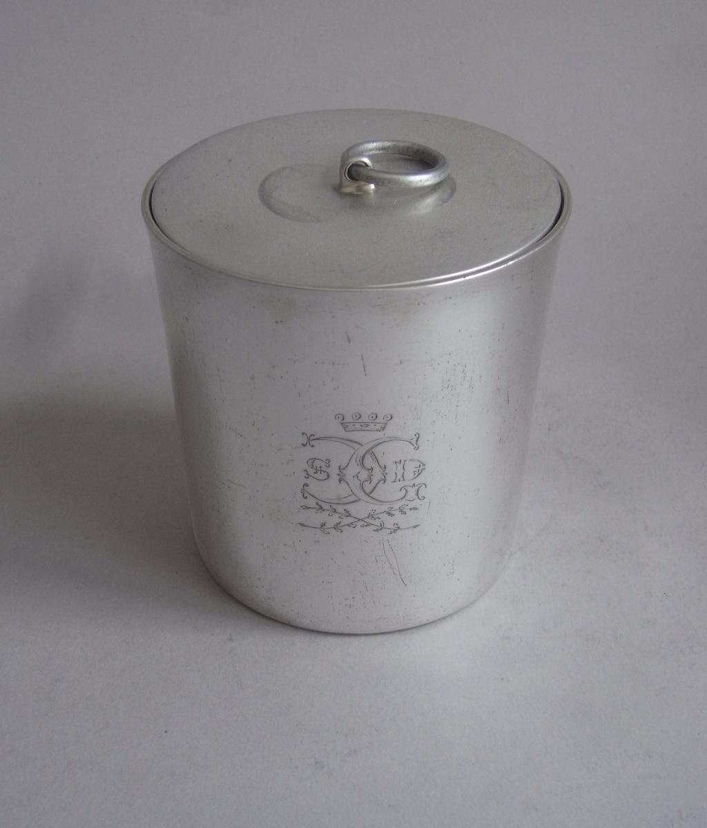 An extremely rare nest of George III Military Campaign Beakers made in London in 1814 by Robert Garrard
