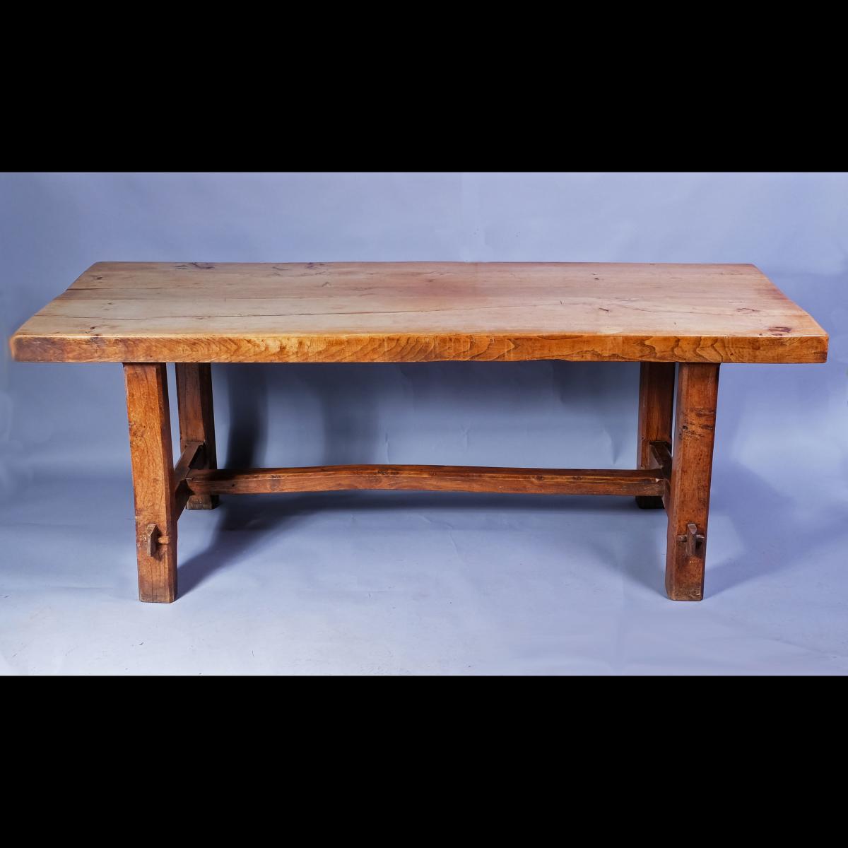 19th Century French Elm Refectory Table