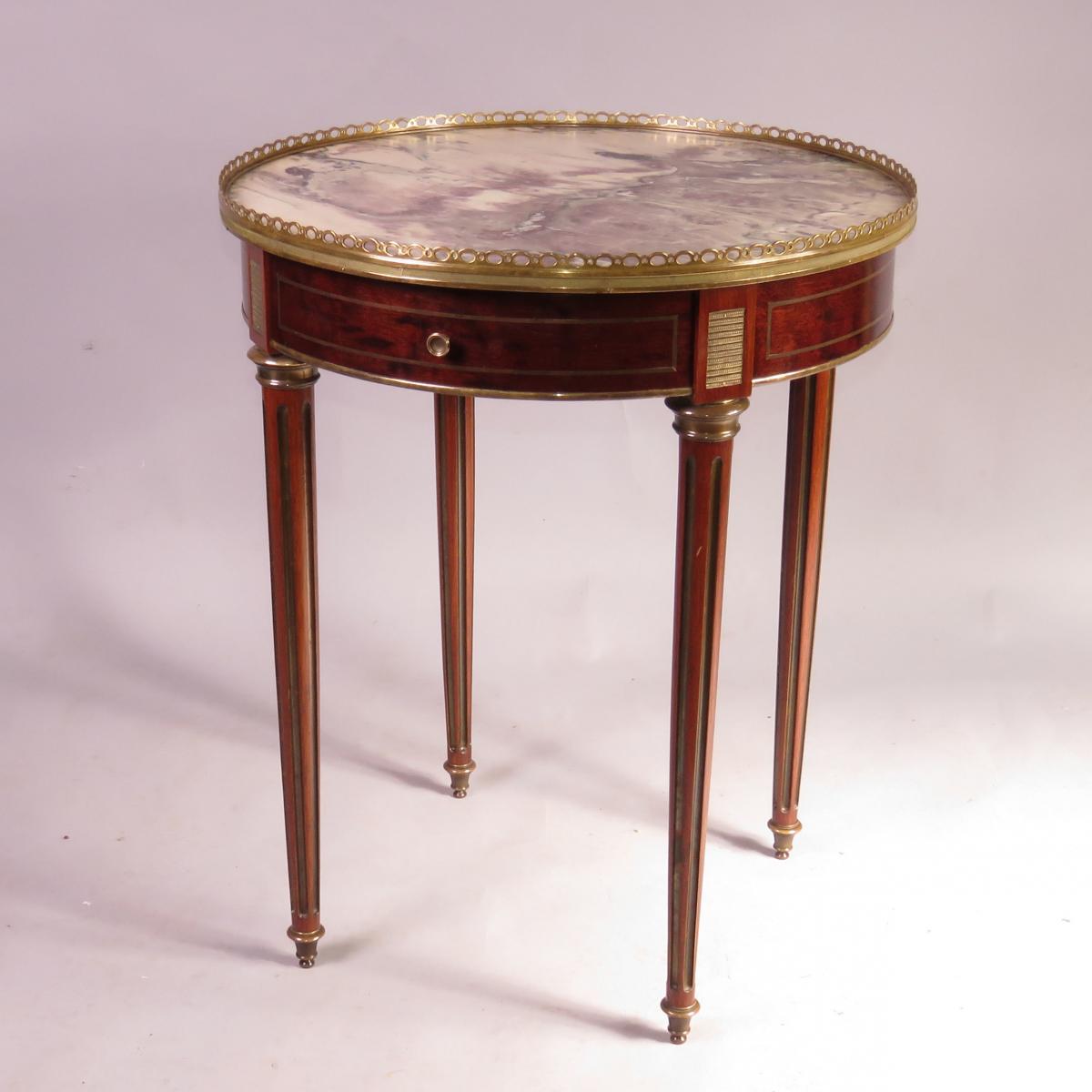 Late 19th Century Marble Topped Bouilotte Table