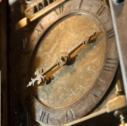 Detail of an antique clock face