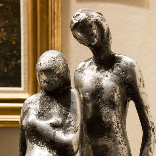 Detail of a contemporary bronze maquette