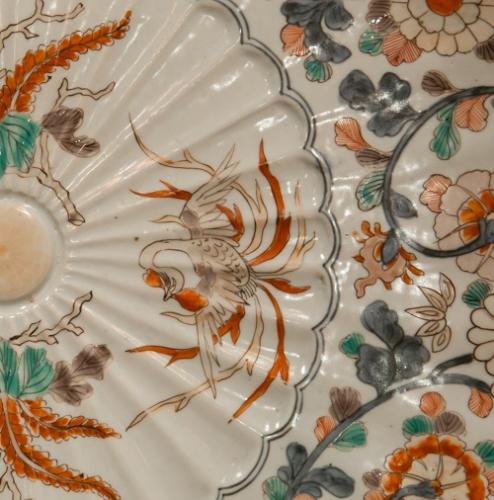 Detail of an antique porcelain plate