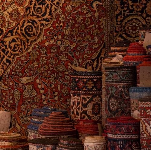 A selection of antique carpets and antique rugs