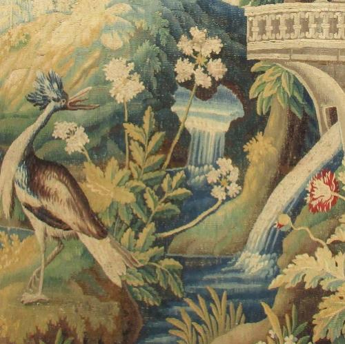 Detail of an 18th century french tapestry