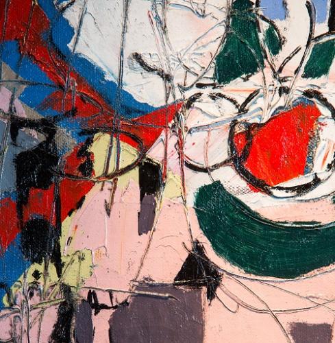 Detail of a contemporary abstract oil painting