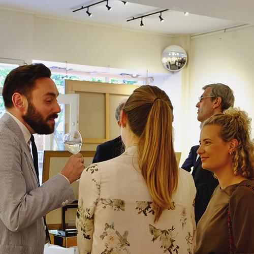 The BADA Young Friends enjoy an evening at John Adams Fine Art