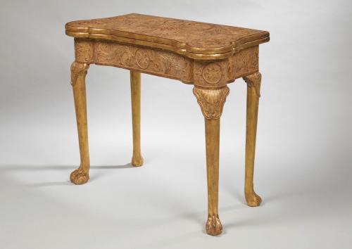 A George I Gilt Gesso Card Table Attributed to James Moore