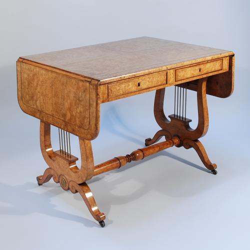 Early 19th Century Continental Wild Ash Sofa Table