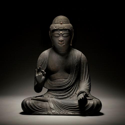 A monumental gilt-wood figure of Amida Buddha, Japan 11th/12th century